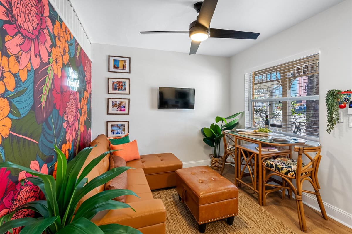 As you enter, you'll be greeted by a tastefully decorated living space.