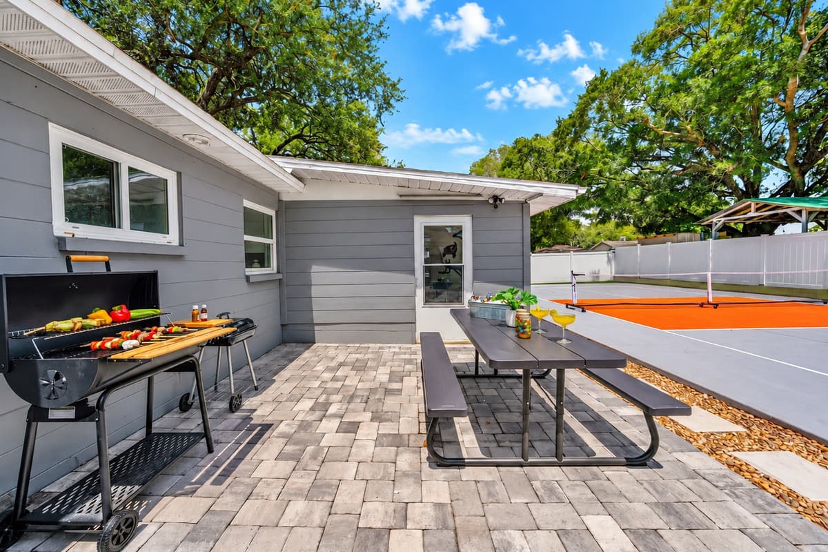 Host your own little gathering—this outdoor space is built for connection.
