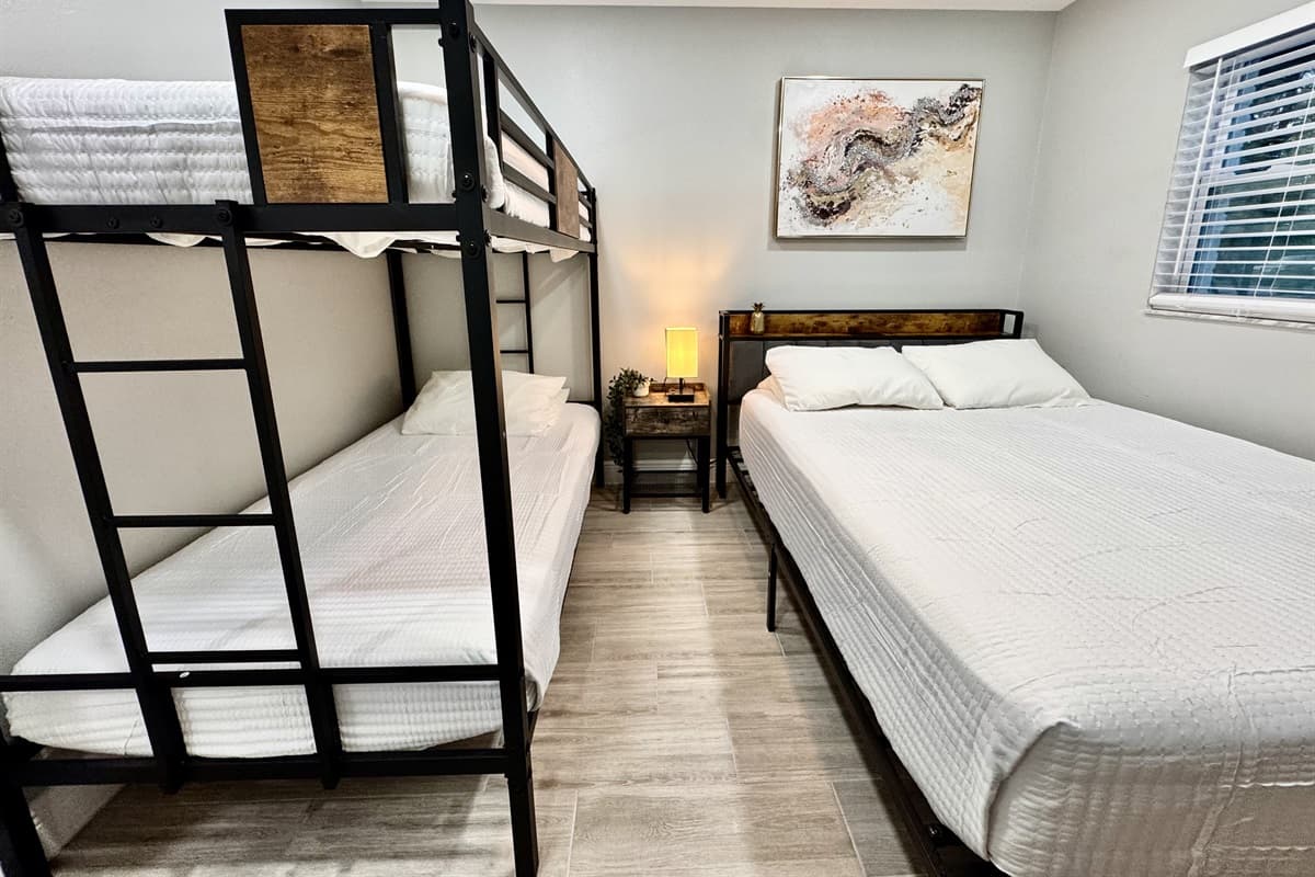 The simplicity of the design allows guests to personalize the space with their belongings, making it feel like home during their stay.