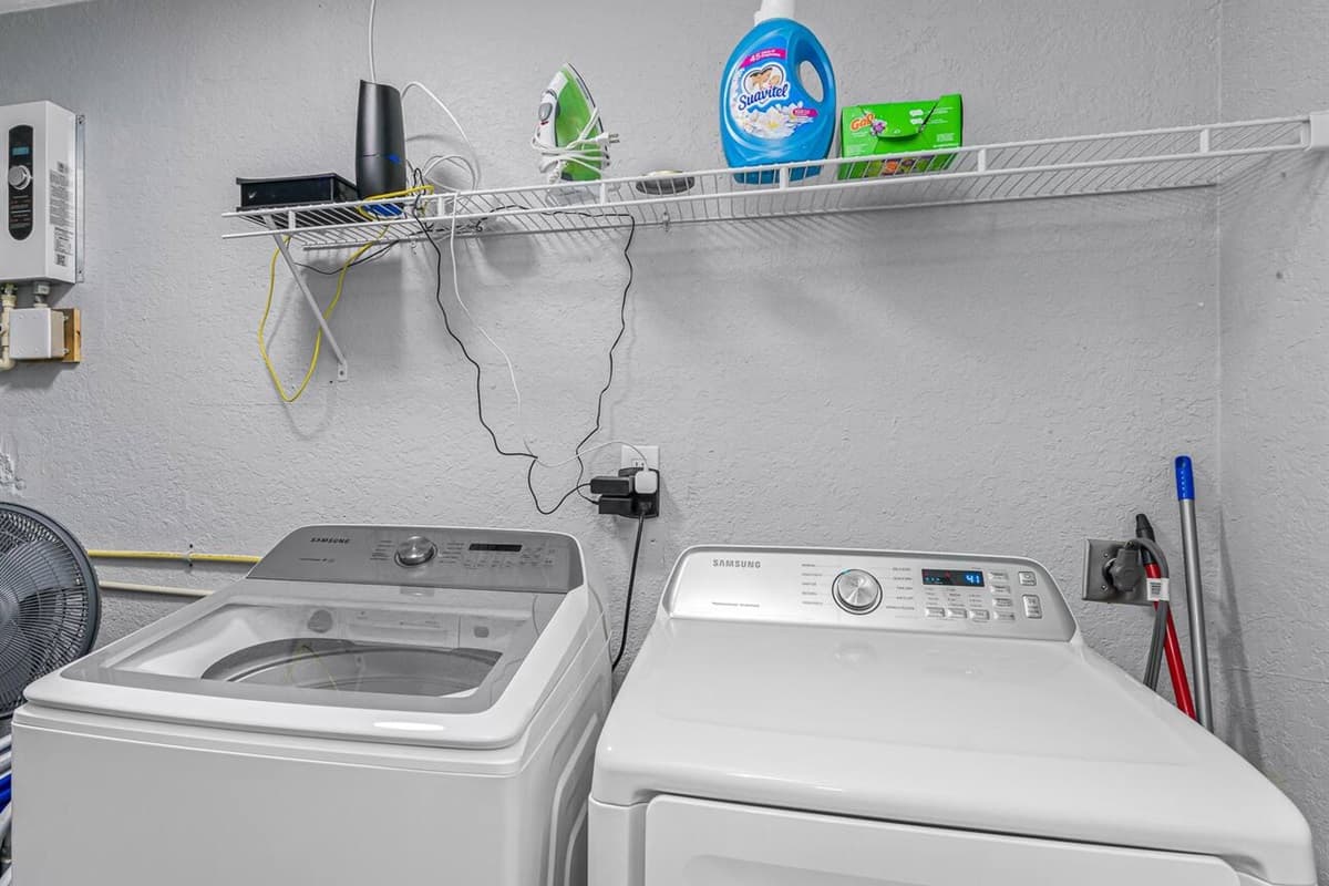 Never worry about your dirty clothes during your stay! We have a washer and dryer