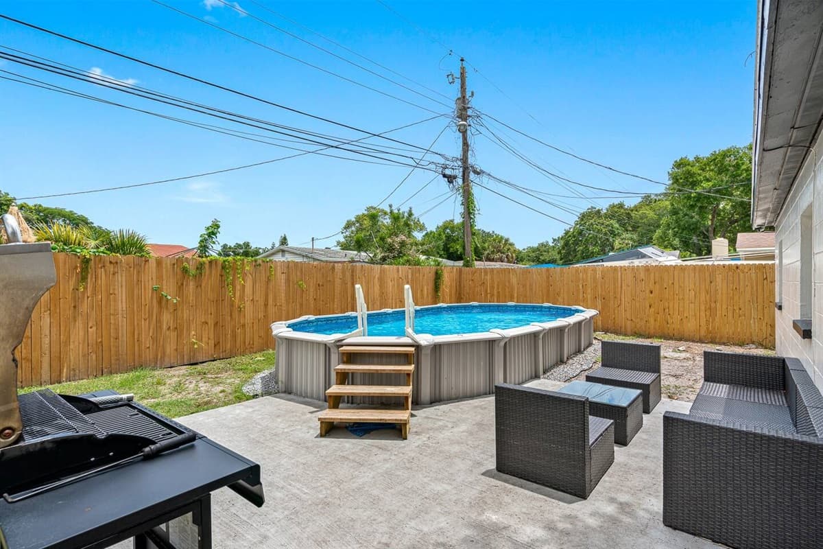 Kids have a great space to play and run around in our beautiful backyard!