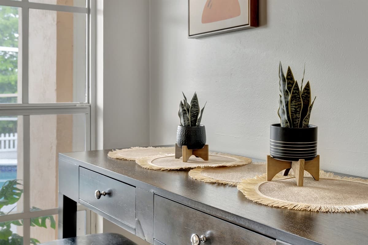 The rustic charm of the decor exudes a sense of timeless elegance.