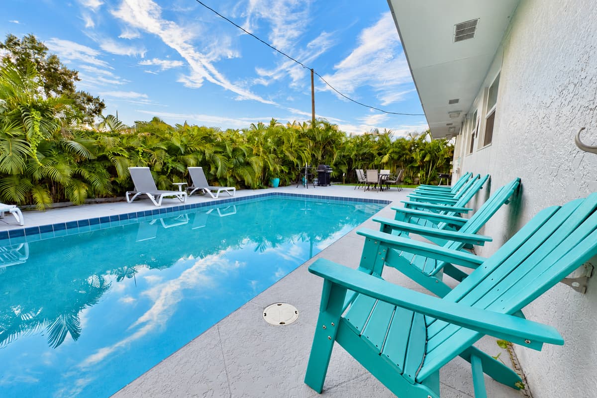 Whether you’re swimming laps or floating with a drink in hand, the pool invites you to relax and enjoy your stay.