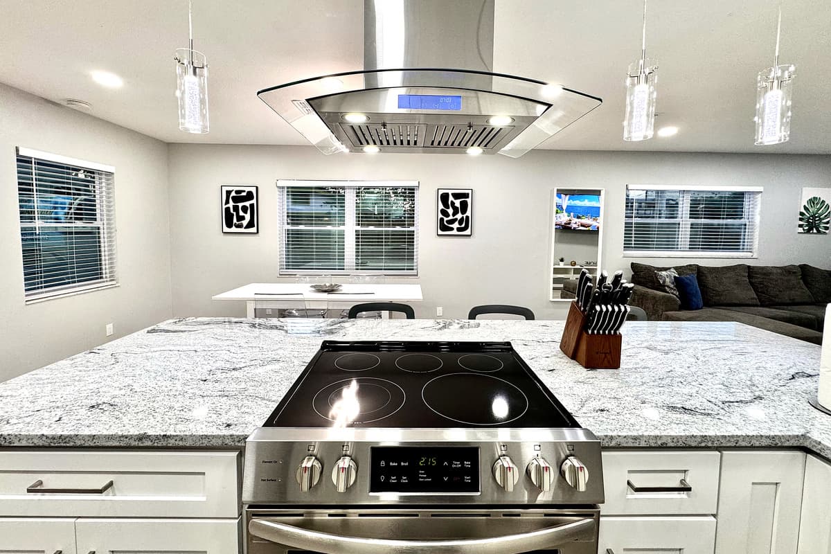 The durable and stylish surfaces are easy to clean and offer a modern aesthetic that perfectly complements the kitchen’s design.