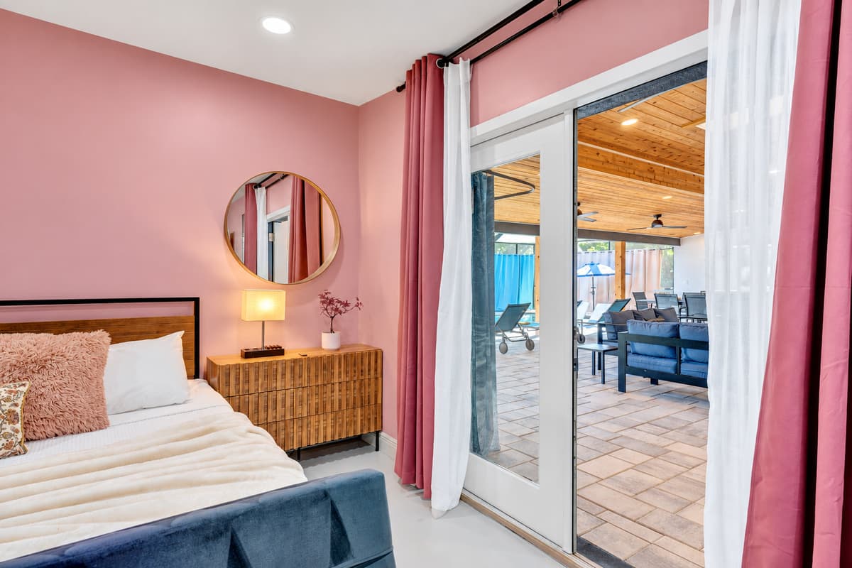 Wake up, part the curtains, and the lanai is already three steps away.