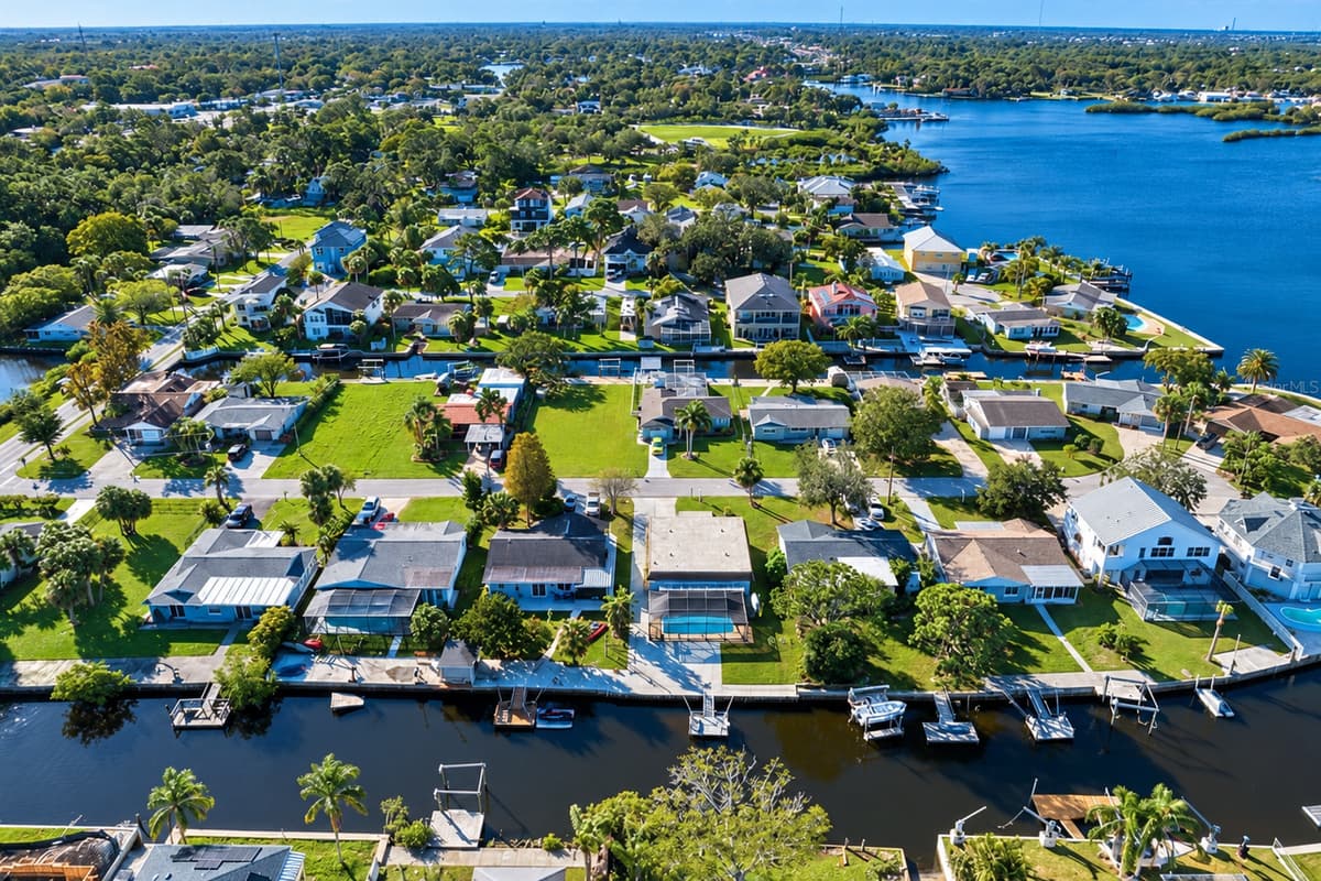 Aerial view of the beautiful neighborhood!