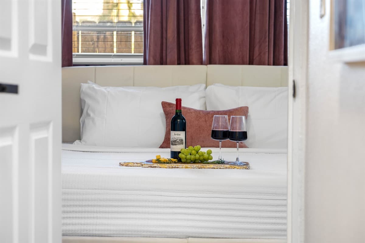 Escape to the beautifully designed bedroom featuring a king-size bed – a plush cocoon for the sweetest dreams.