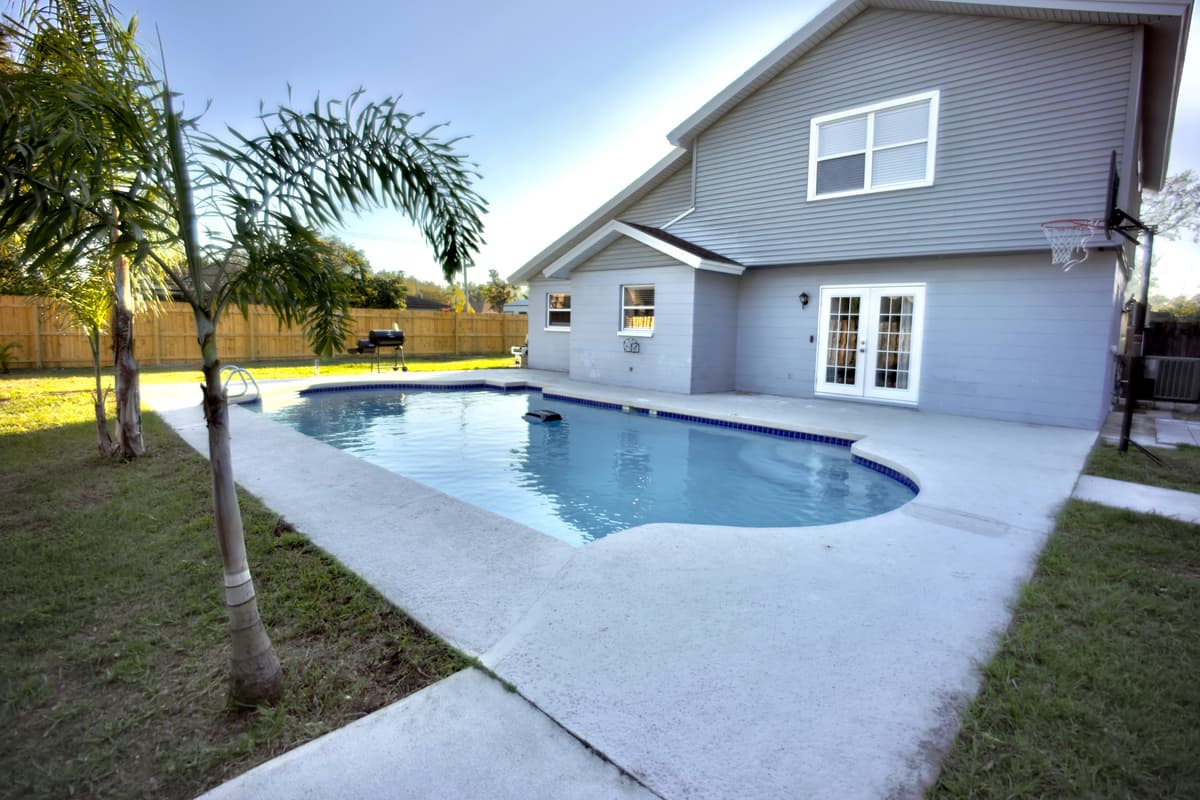 Fire up the BBQ grill and enjoy a delicious cookout with loved ones in this outdoor paradise.