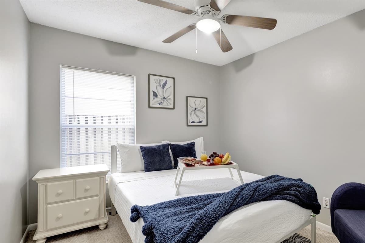 The ambiance is perfected with soothing lighting, setting the mood for tranquility and rest.