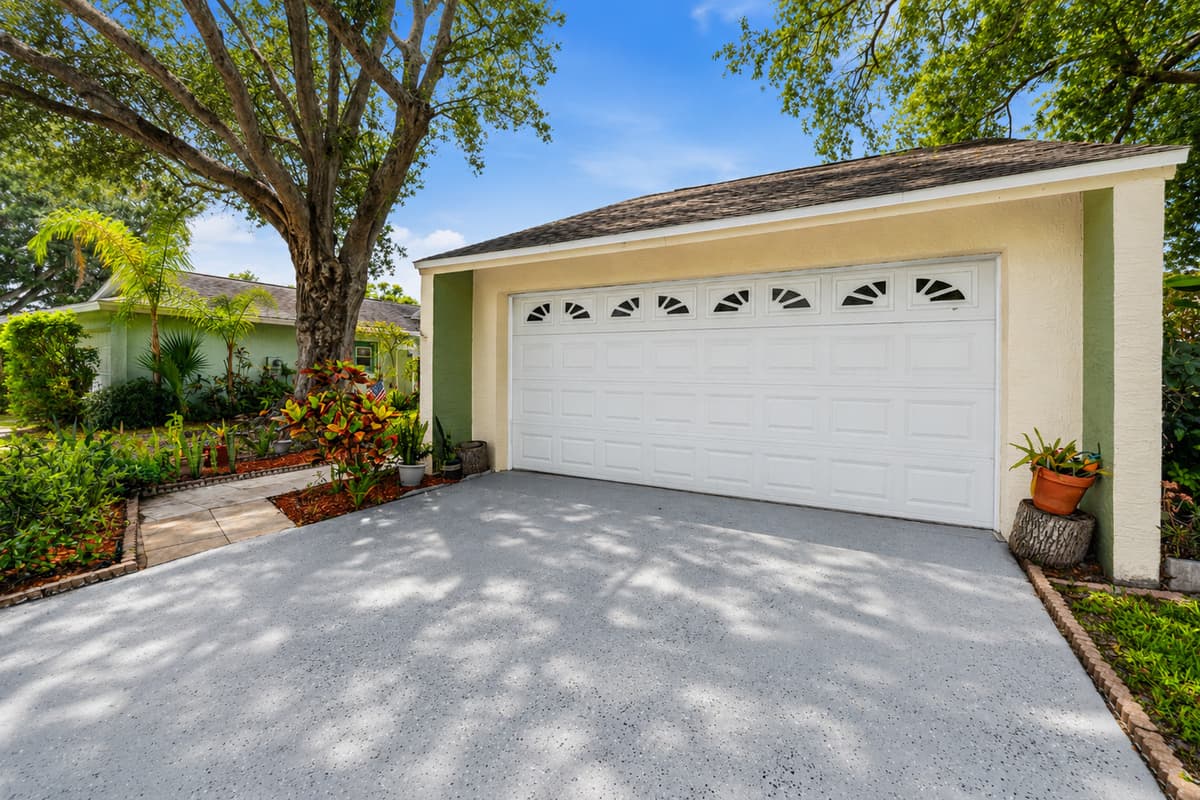 Private driveway and garage provide convenient parking for multiple vehicles during your stay.