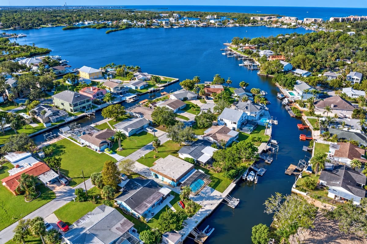 Aerial view of the beautiful neighborhood!