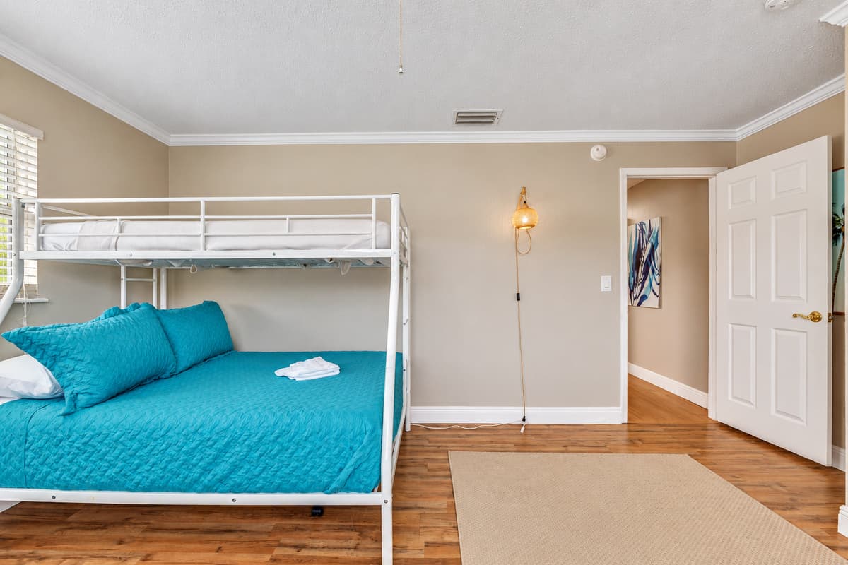 Our bunk room is not just a place to sleep but a delightful space that adds an extra layer of comfort and versatility to your stay.