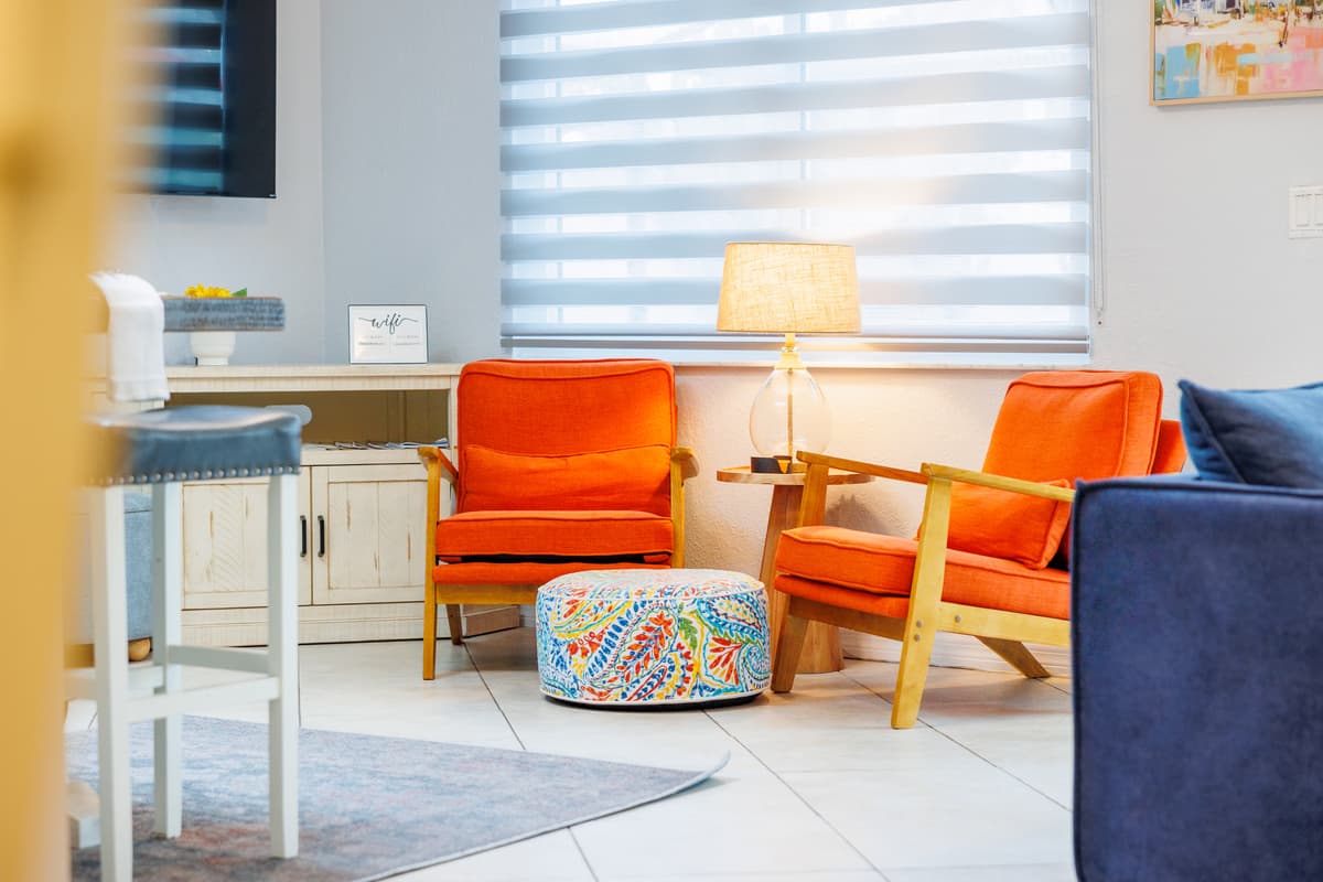 Living Room at Flamingo Palms.