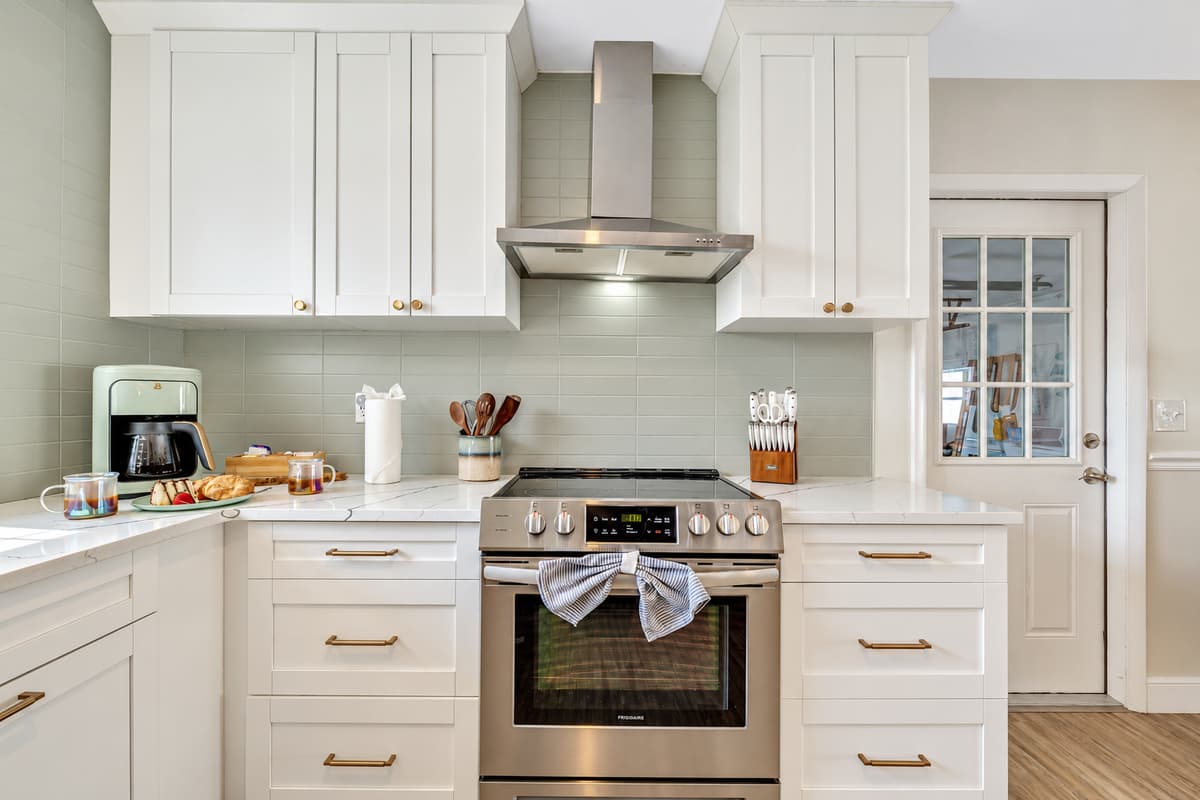 The kitchen, a spacious sanctuary that seamlessly blends functionality with exquisite design.