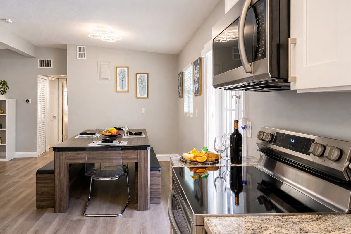 This stunning kitchen boasts a timeless and sophisticated design.