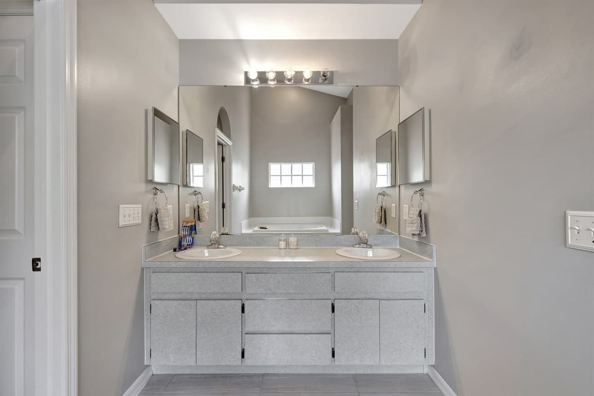 This tranquil space has been thoughtfully designed to provide a sanctuary for your personal care rituals, ensuring a blissful experience during your stay.