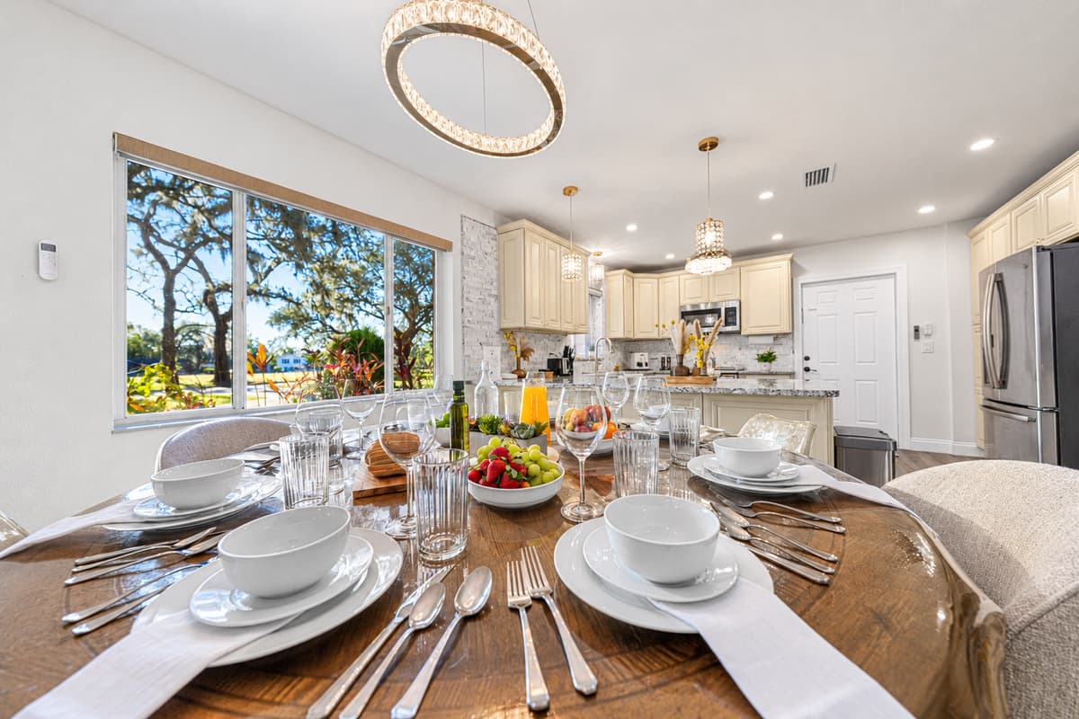 Enjoy meals together in this beautifully styled dining area, where modern elegance meets everyday comfort.