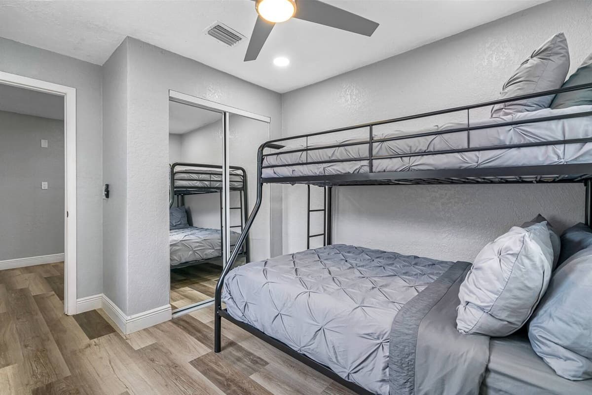 This beautiful room is perfect for a group of friends who loves sleepovers!