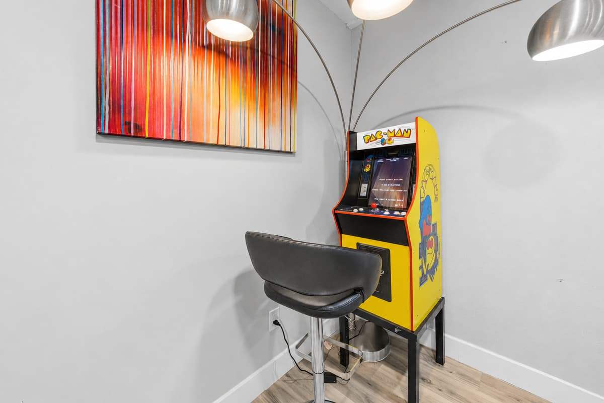 Classic arcade machine provides hours of fun for kids and adults alike.