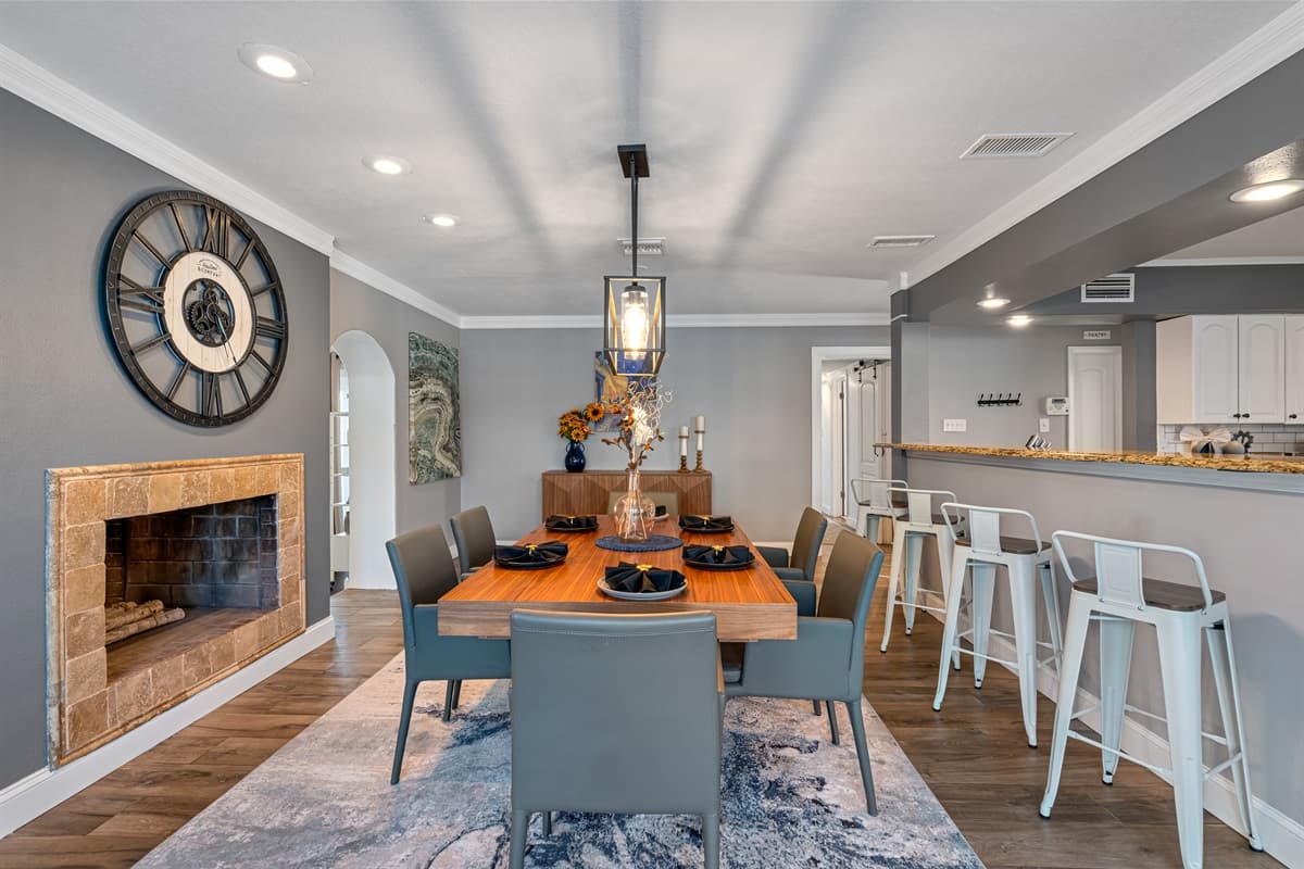 Experience the art of dining in our captivating dining room.
