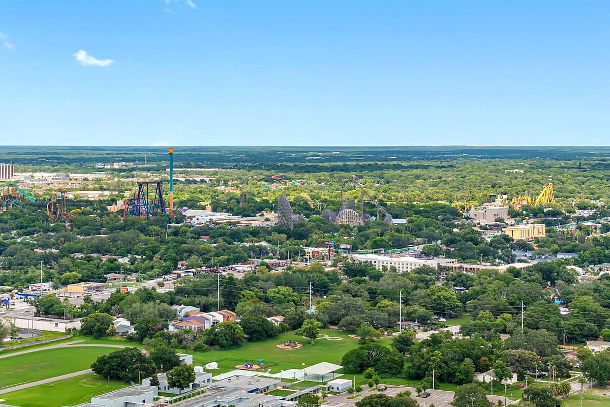 Aerial view of the neighborhood