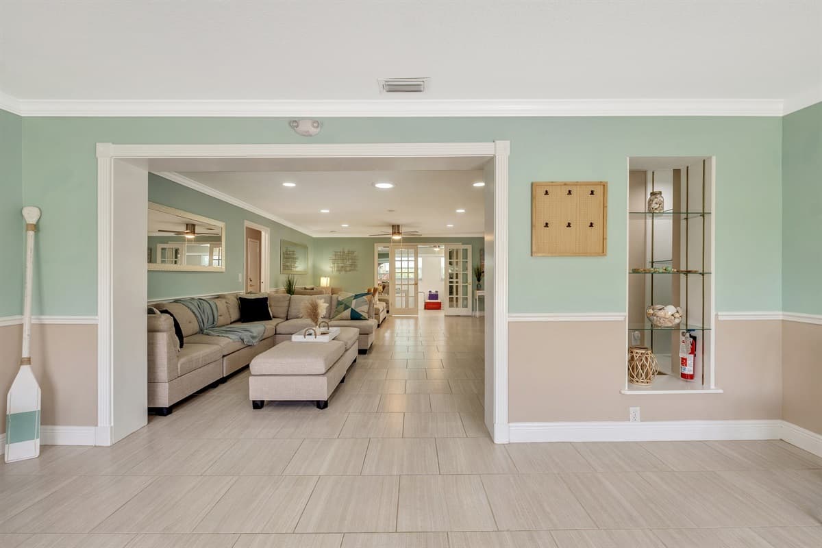 Step into elegance as you enter our property, where a tastefully curated additional seating area awaits just beyond the front door.