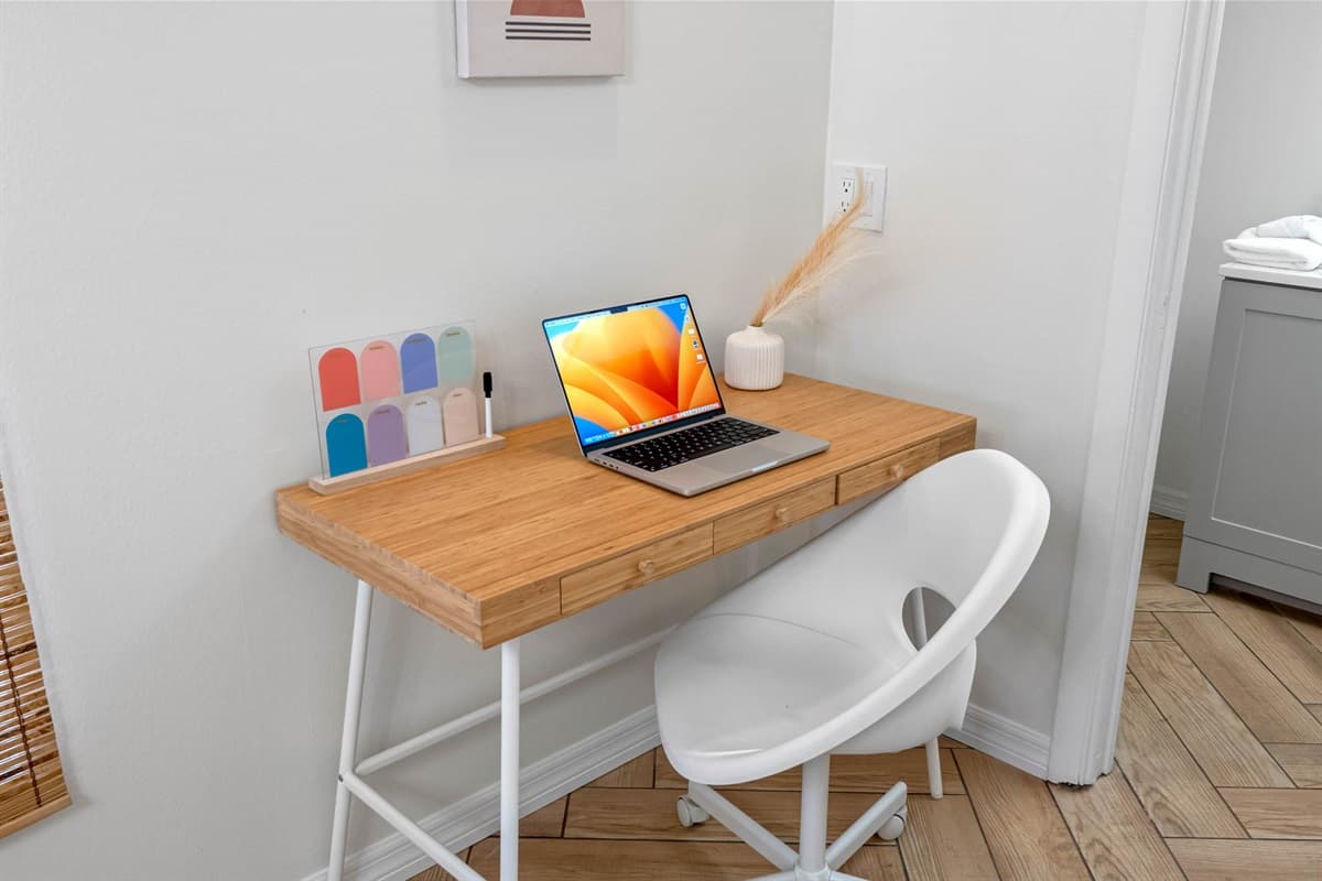 Recharge in this clean, minimalist suite with a spacious king bed, charming art details, and a cozy desk nook perfect for remote work or journaling. Ensuite bath included for ultimate privacy.