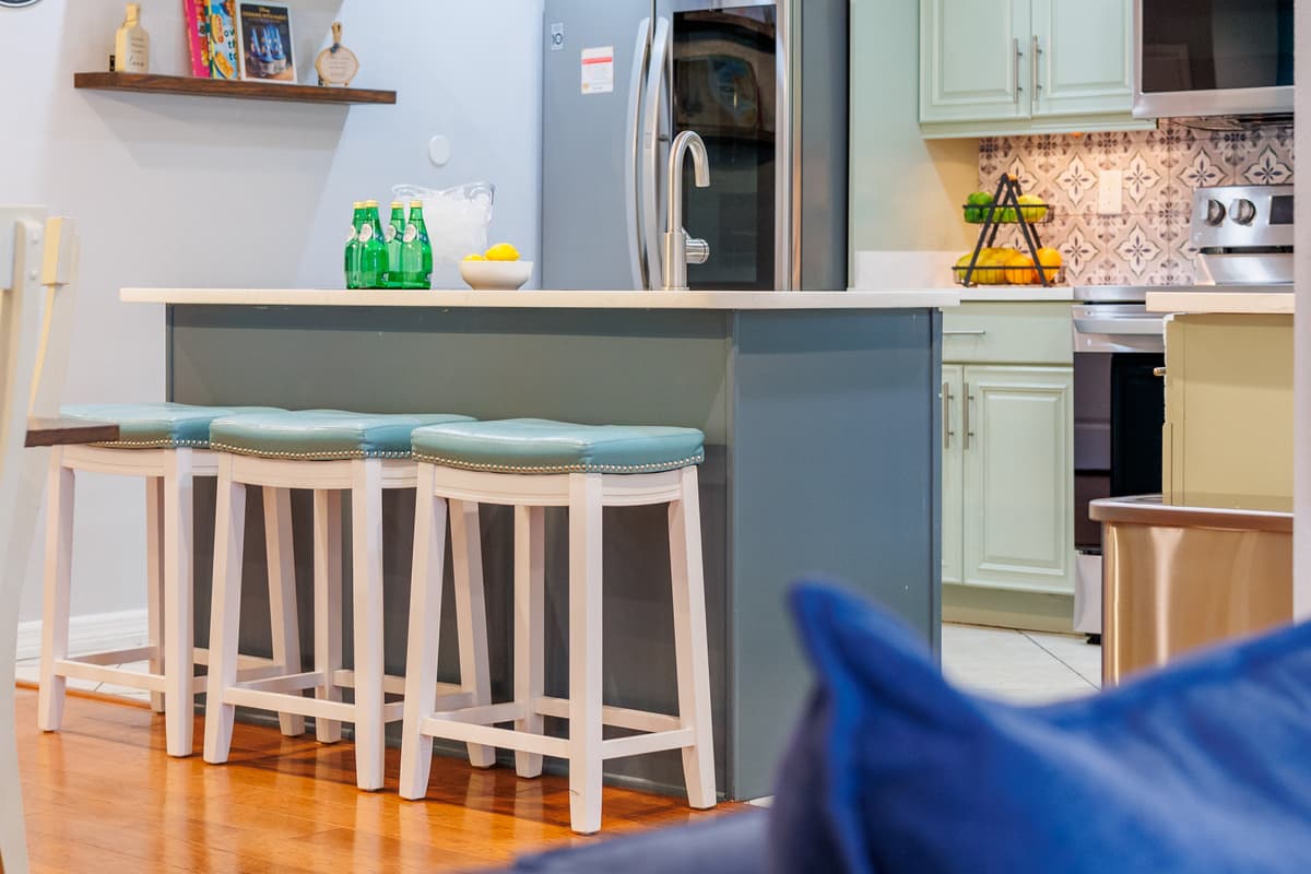 Dining and kitchen details at Flamingo Palms.