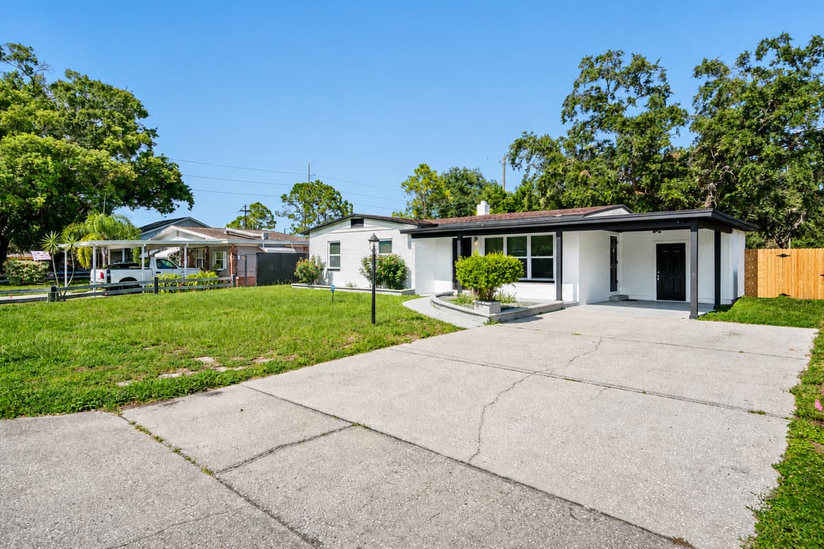The gorgeous front view of the property showcasing our well maintained lawn. Love what you see? Book this property now!