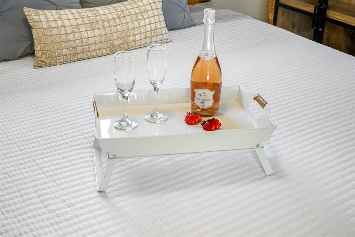 Complete with a comfortable king-size bed and an ensuite bathroom.