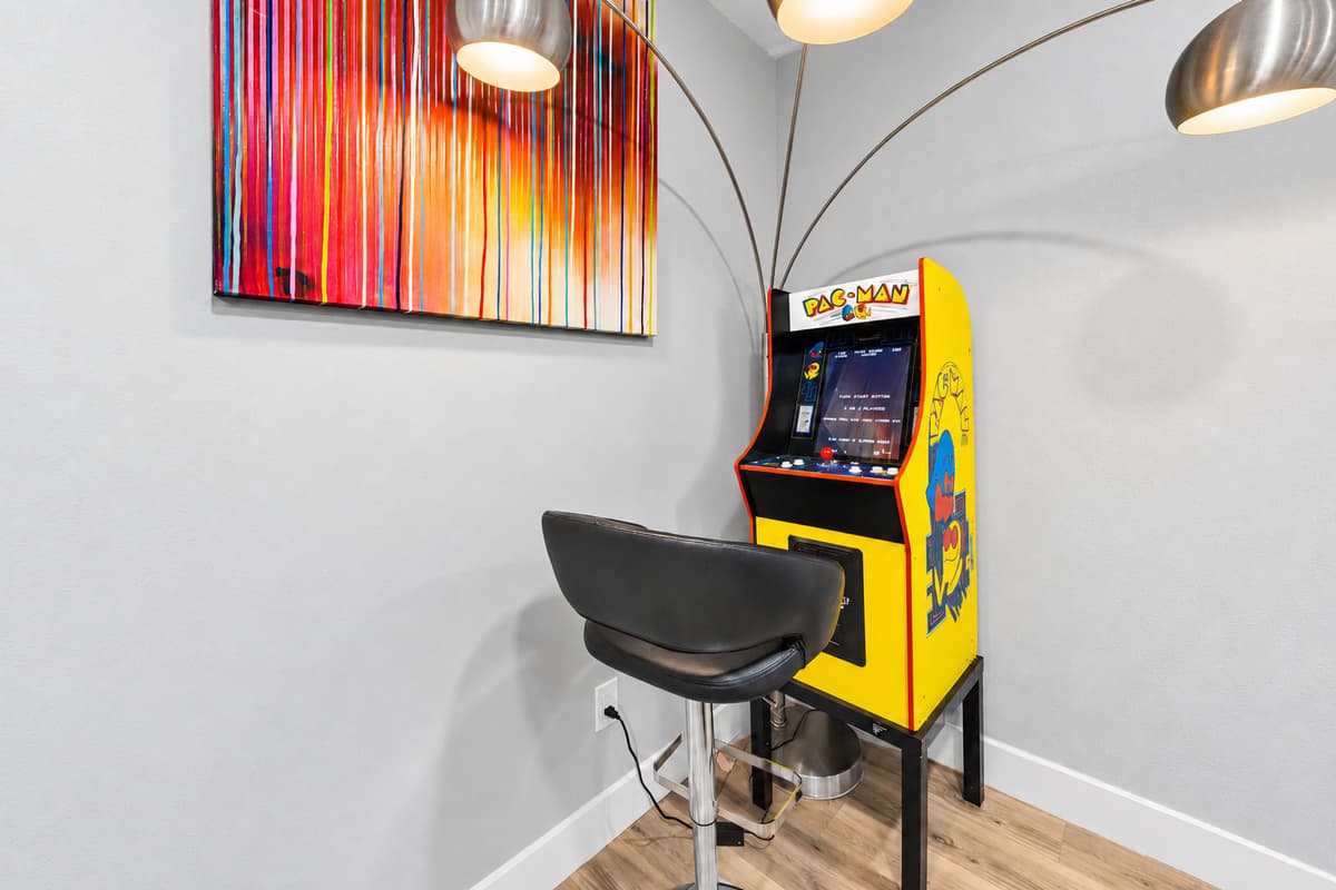 Classic arcade machine provides hours of fun for kids and adults alike.