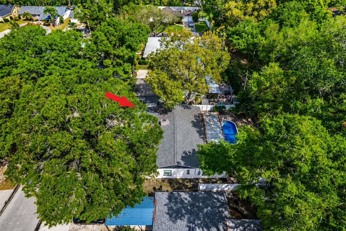Aerial view of our safe and beautiful neighborhood. Secured during your entire stay