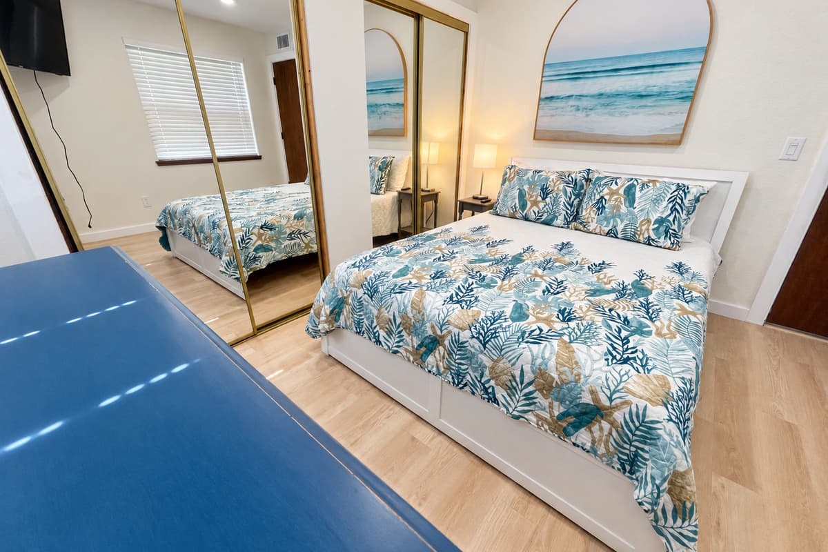 The room itself boasts a tasteful and serene ambiance, adorned with carefully selected decor to create a soothing atmosphere.