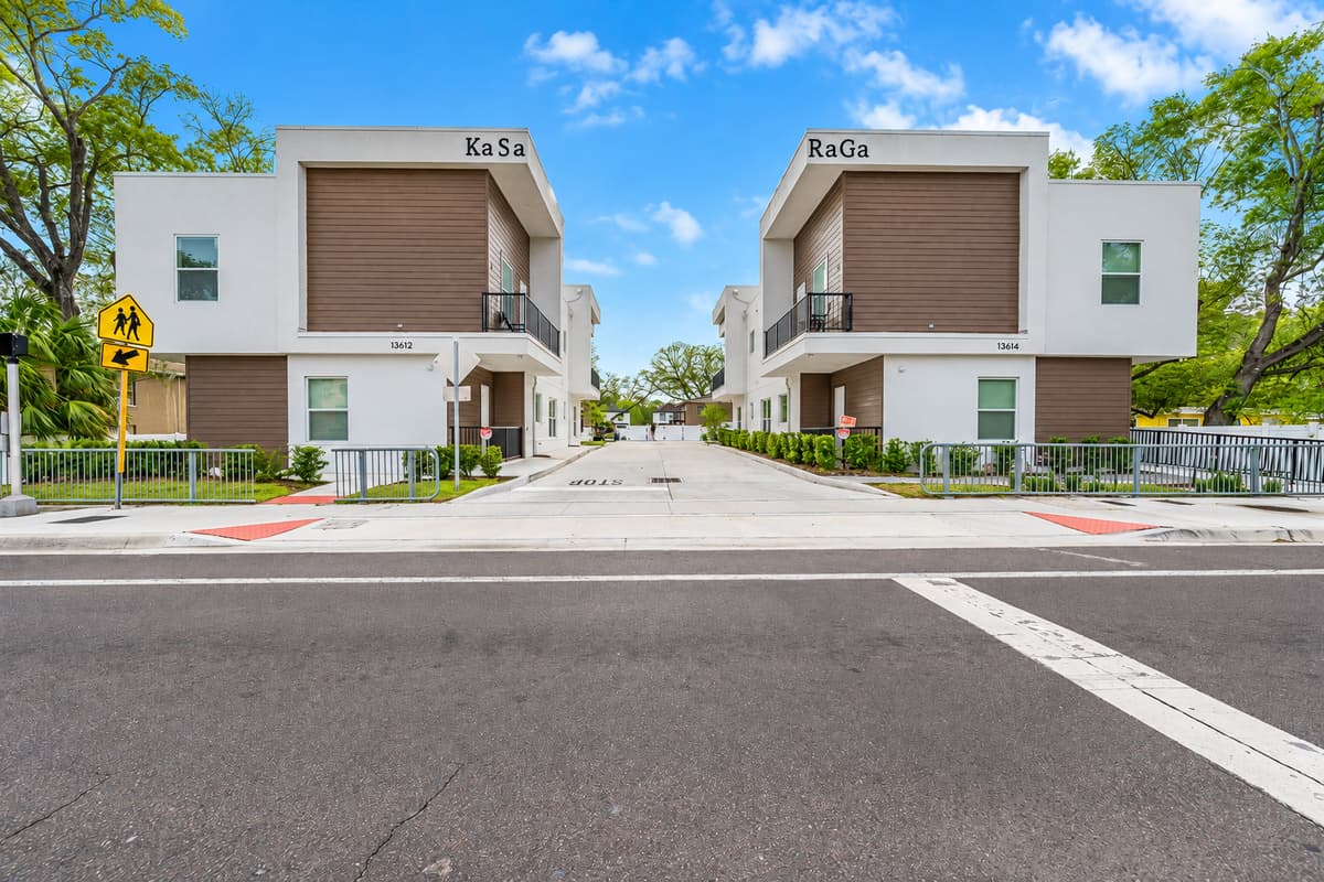 Easy to find, hard to forget. Spot the KaSa sign and modern facade as you pull in. In North Tampa's University district, about a 5-minute walk to University Park and minutes from groceries and restaurants.