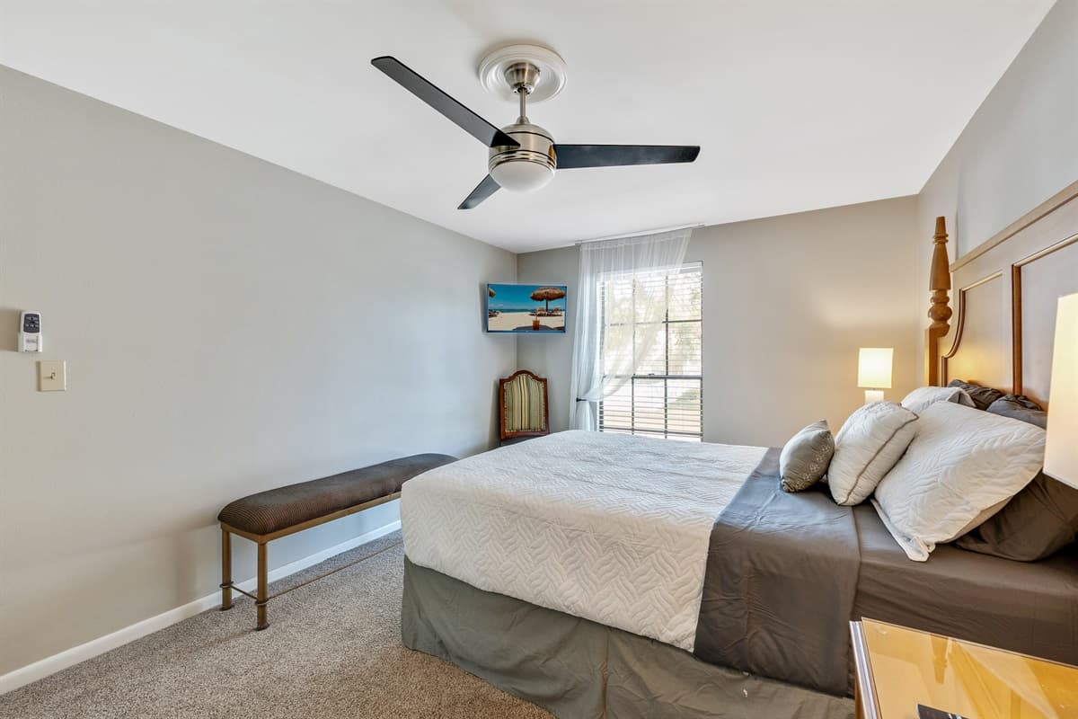 With soft lighting and tasteful decor.