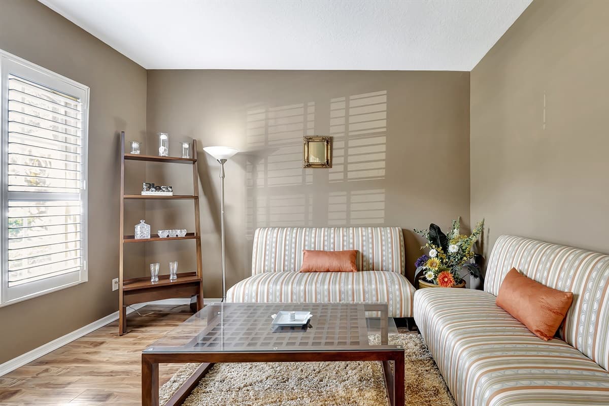 Underfoot, the gorgeous wooden floors add warmth and sophistication, providing the perfect foundation for your stylish decor.