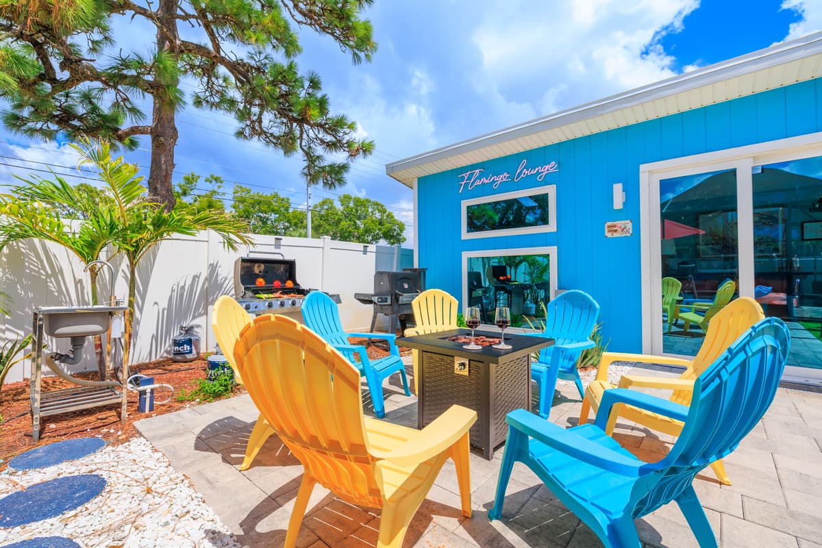 Backyard at Flamingo Palms.