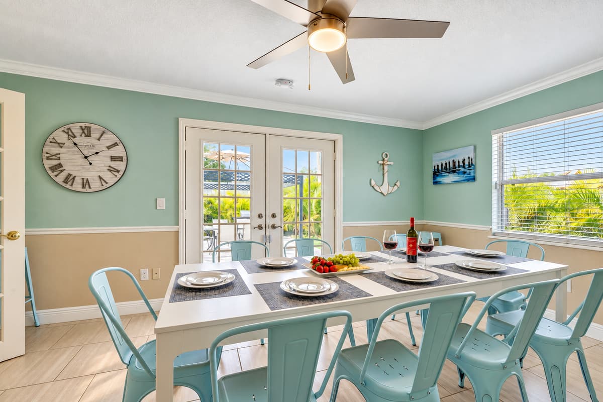 The carefully curated design ensures that every seat at the table offers a picturesque glimpse of the outdoor scenery.