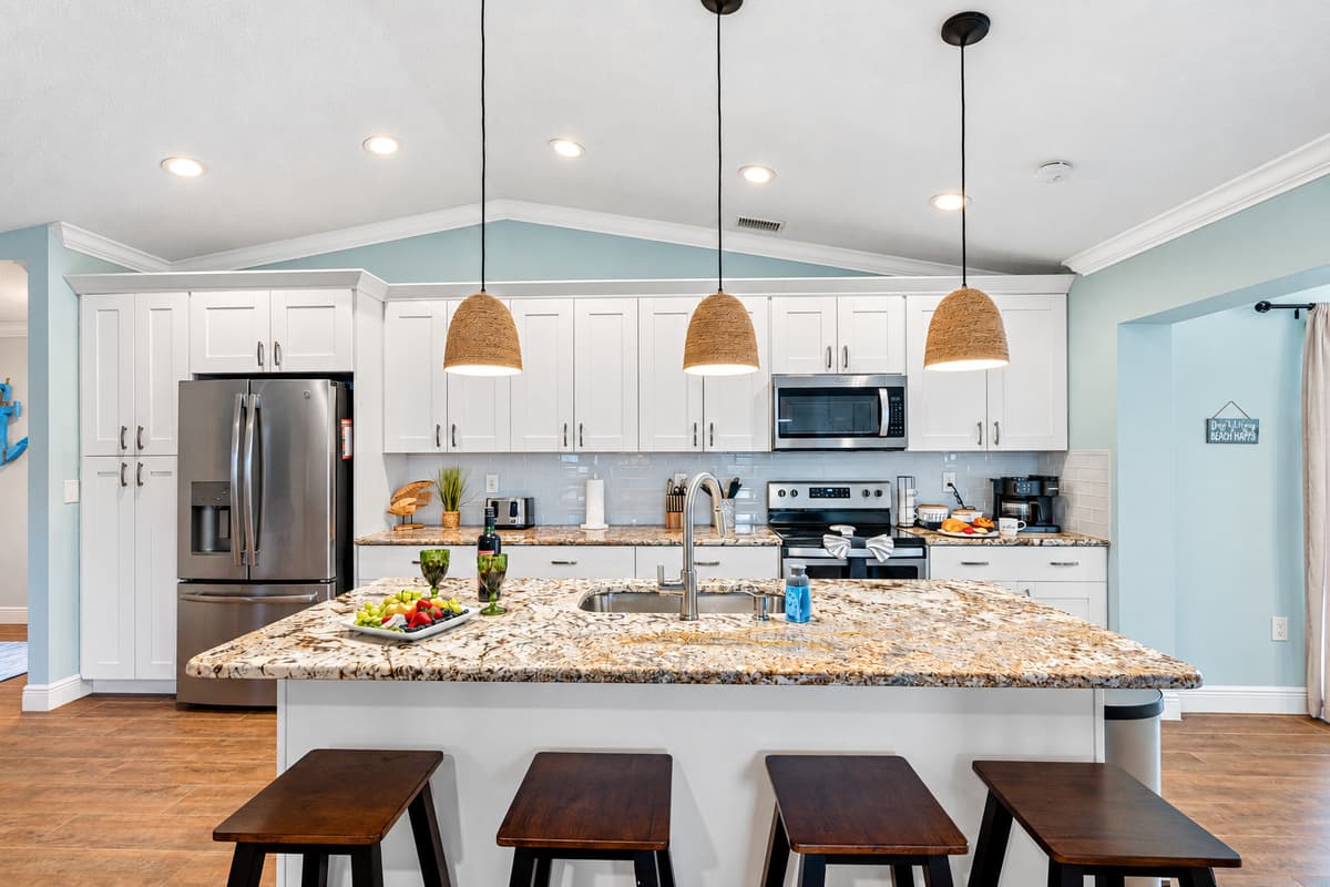 Stylish finishes create an inviting atmosphere that will make you eager to spend time in this space.