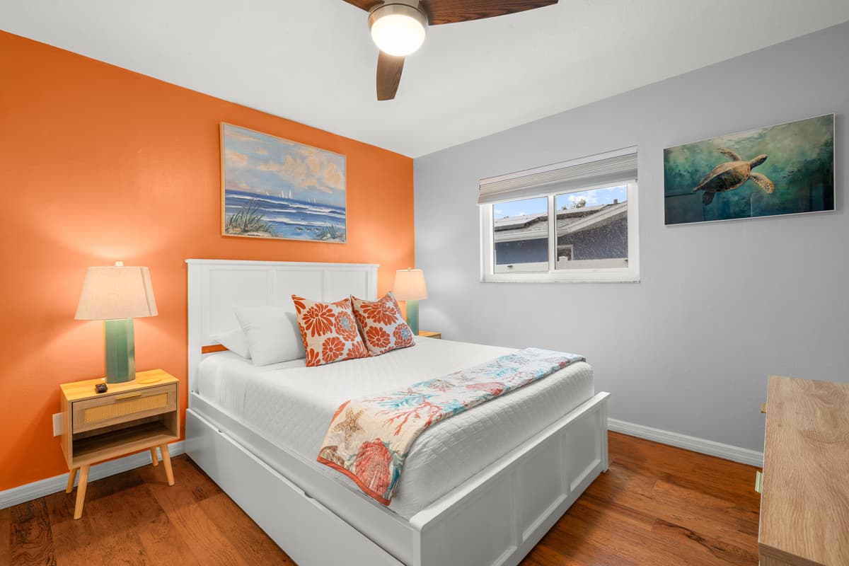 Bedroom details at Flamingo Palms.