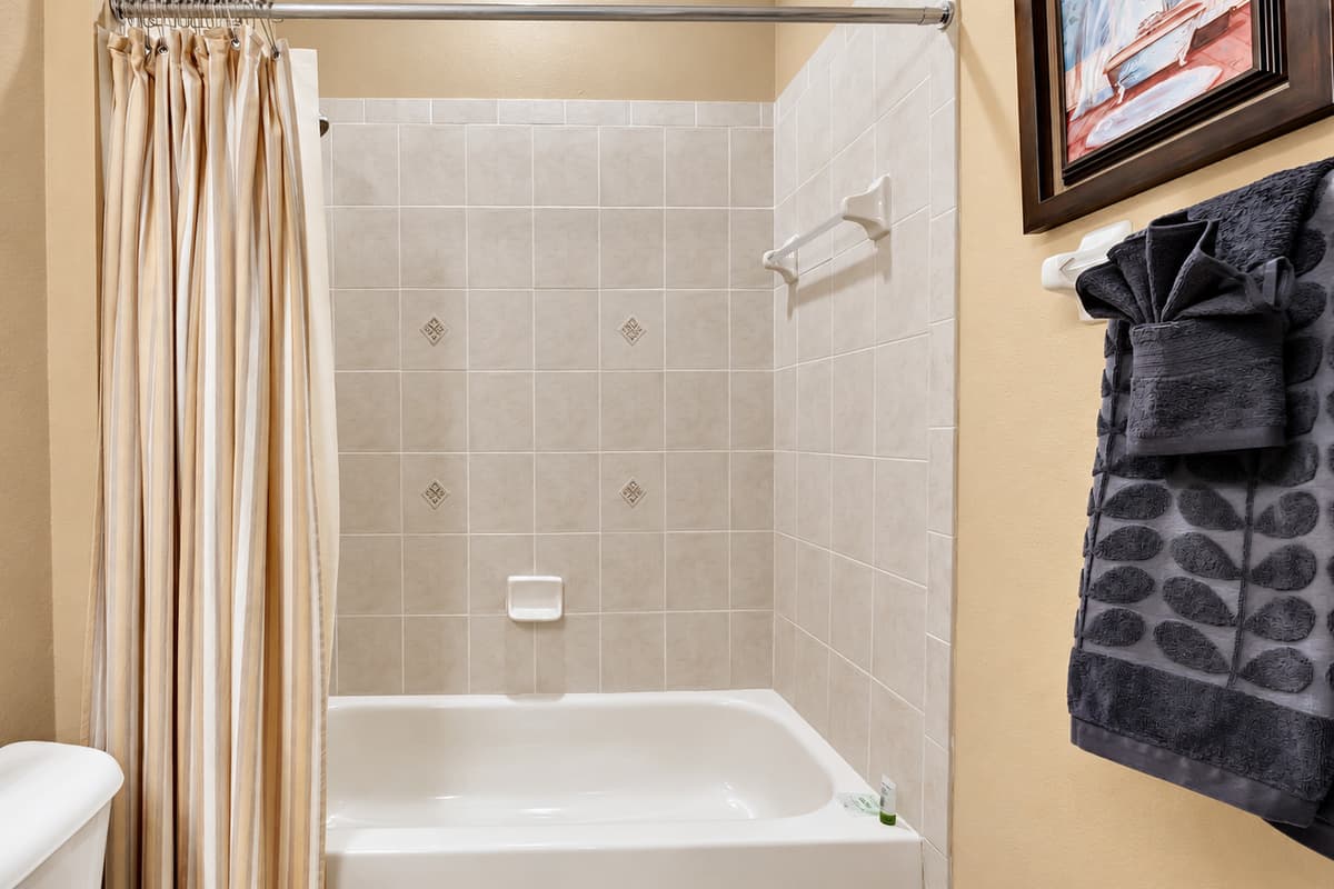 This bathroom is a sanctuary where you can escape the outside world and embrace the comforts of home.