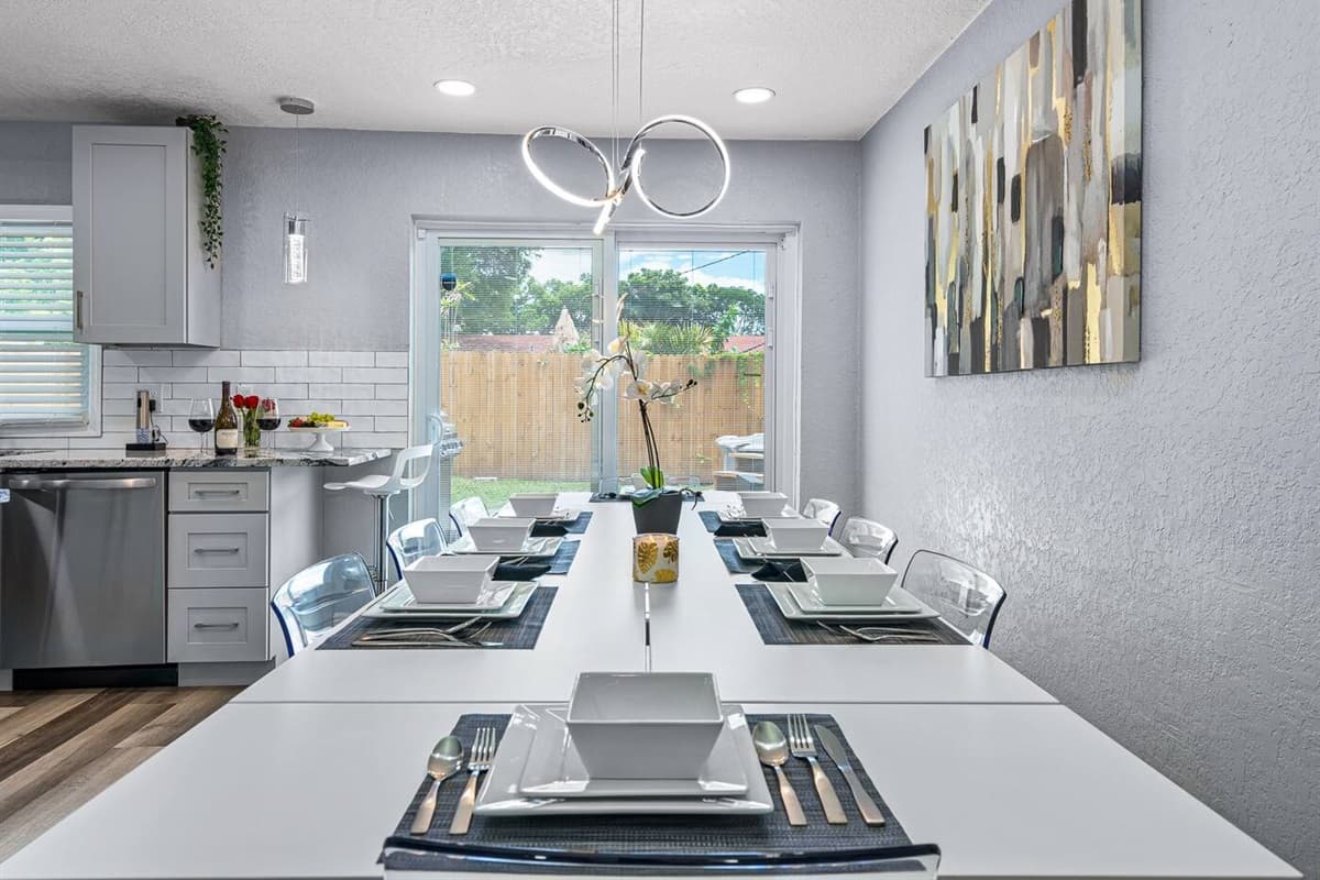 Share great meals with family and friends in our elegant 8 seater dining table