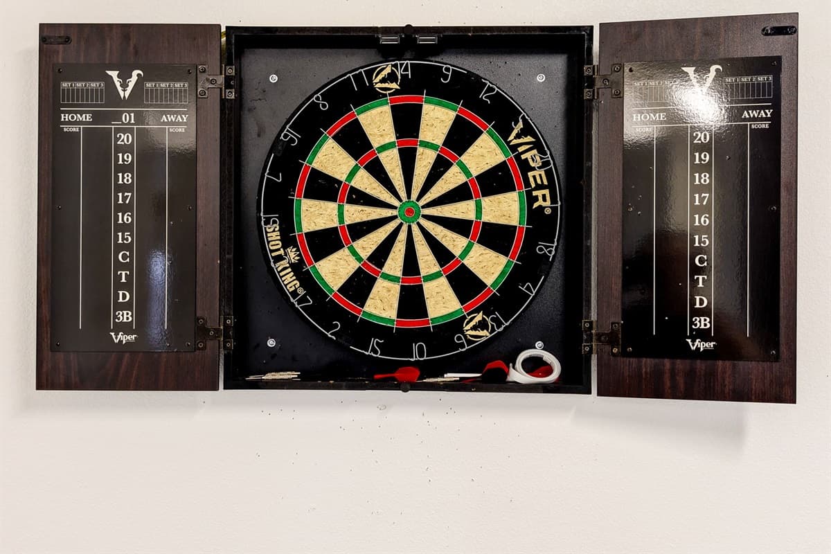 Complimentary bikes and a dartboard provide the perfect mix of outdoor adventure and indoor fun.