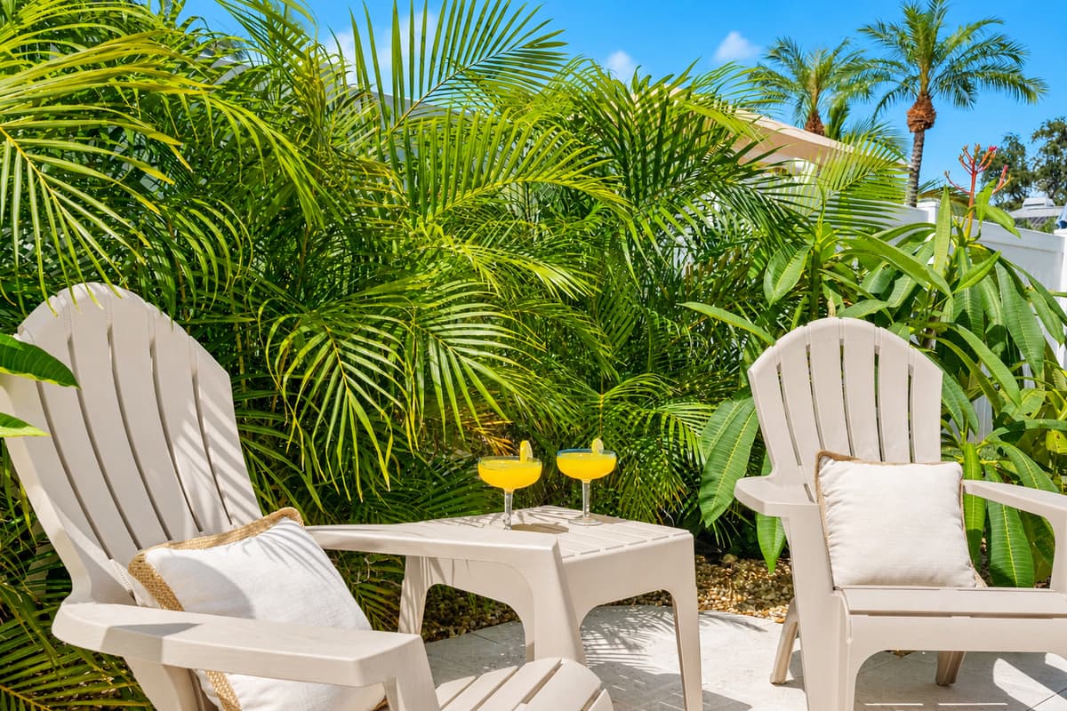 Kick back in the in-pool loungers—perfect for sunbathing with your feet in the water.