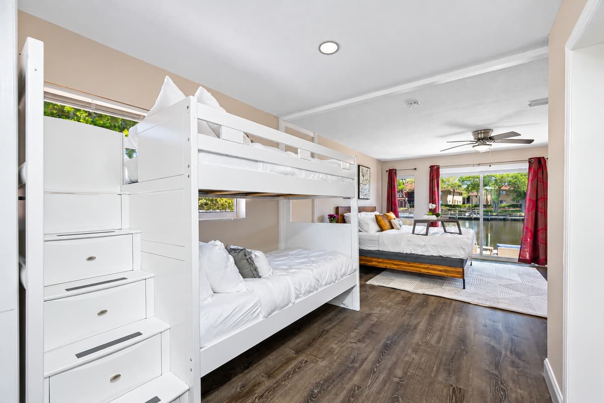 This bedroom is perfect for a small family or a group of friends who wants to hang out and sleep in one room. It is very spacious and has a very nice view. If you are interested to book this house, Send us a message now!
