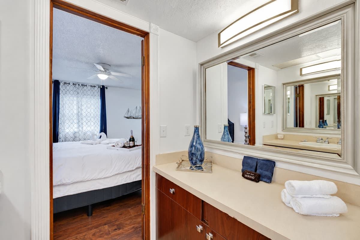 Sleek countertops and ample storage ensure that you have everything you need at your fingertips.