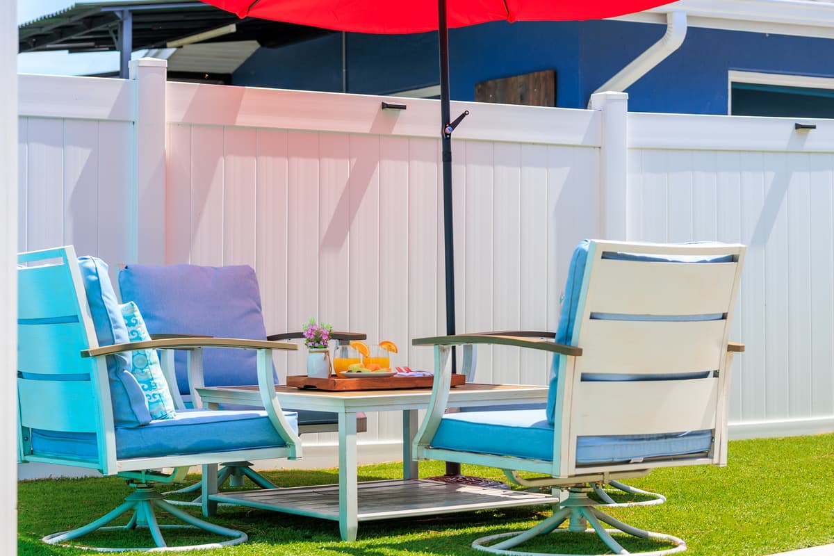 Backyard at Flamingo Palms.