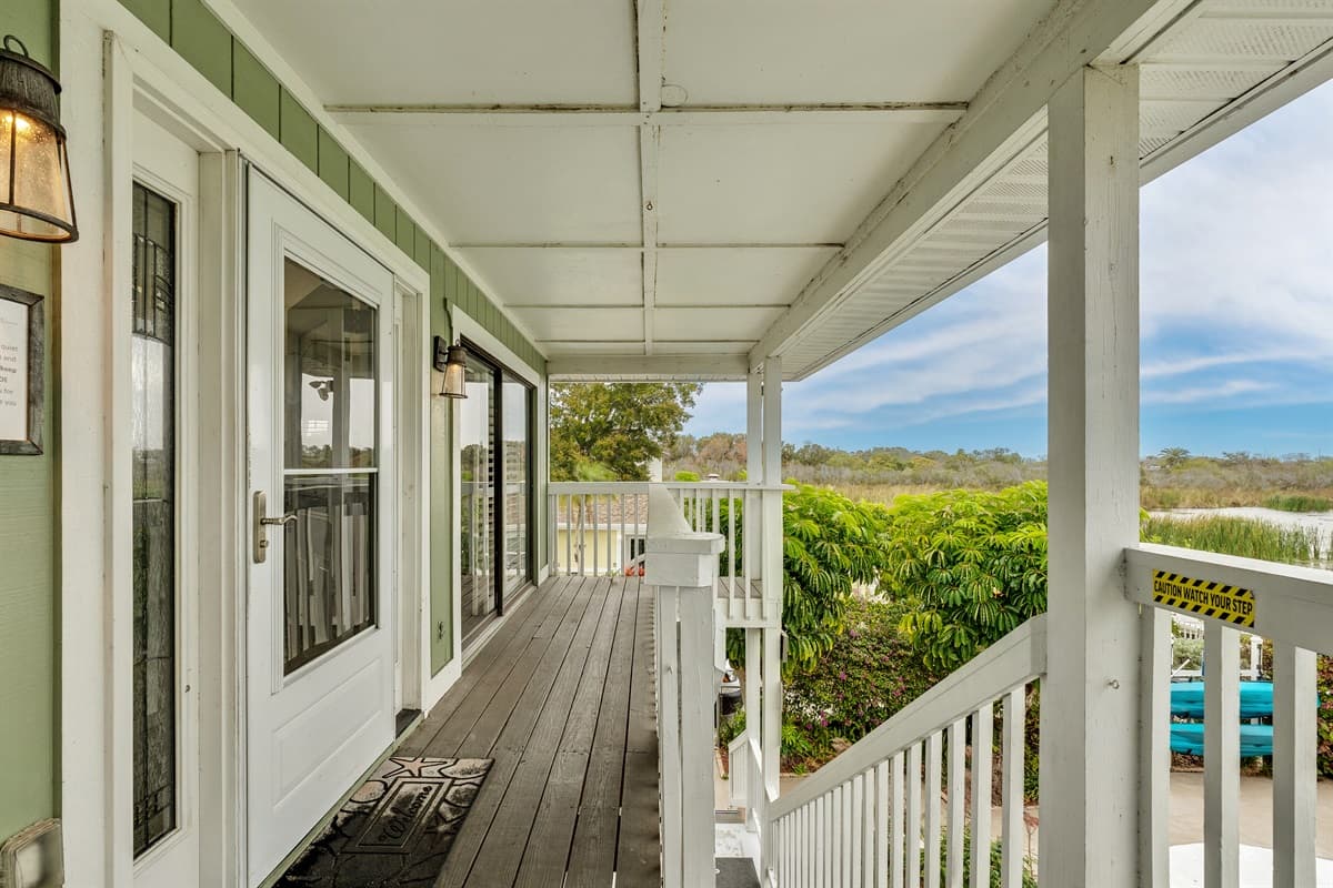 Step outside and immerse yourself in the beauty of our outdoor space, complete with a captivating view of the serene lake.