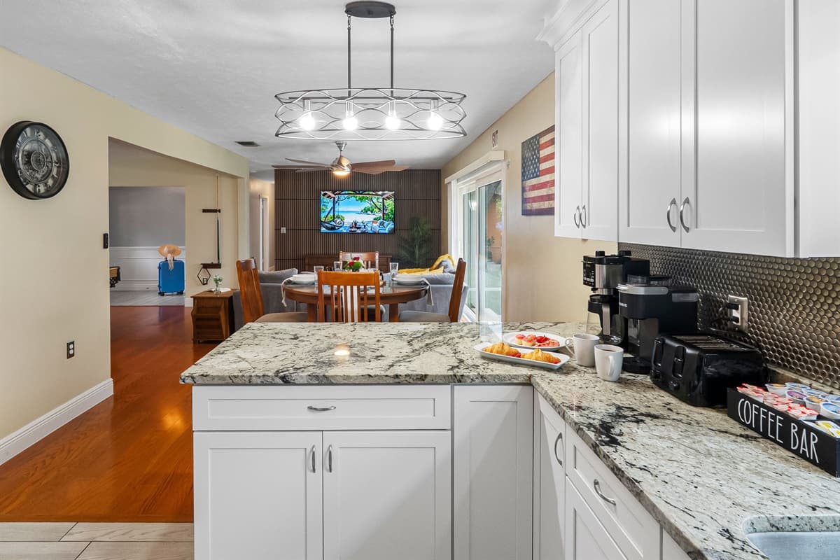 Cook with ease in this thoughtfully designed kitchen with generous prep space.