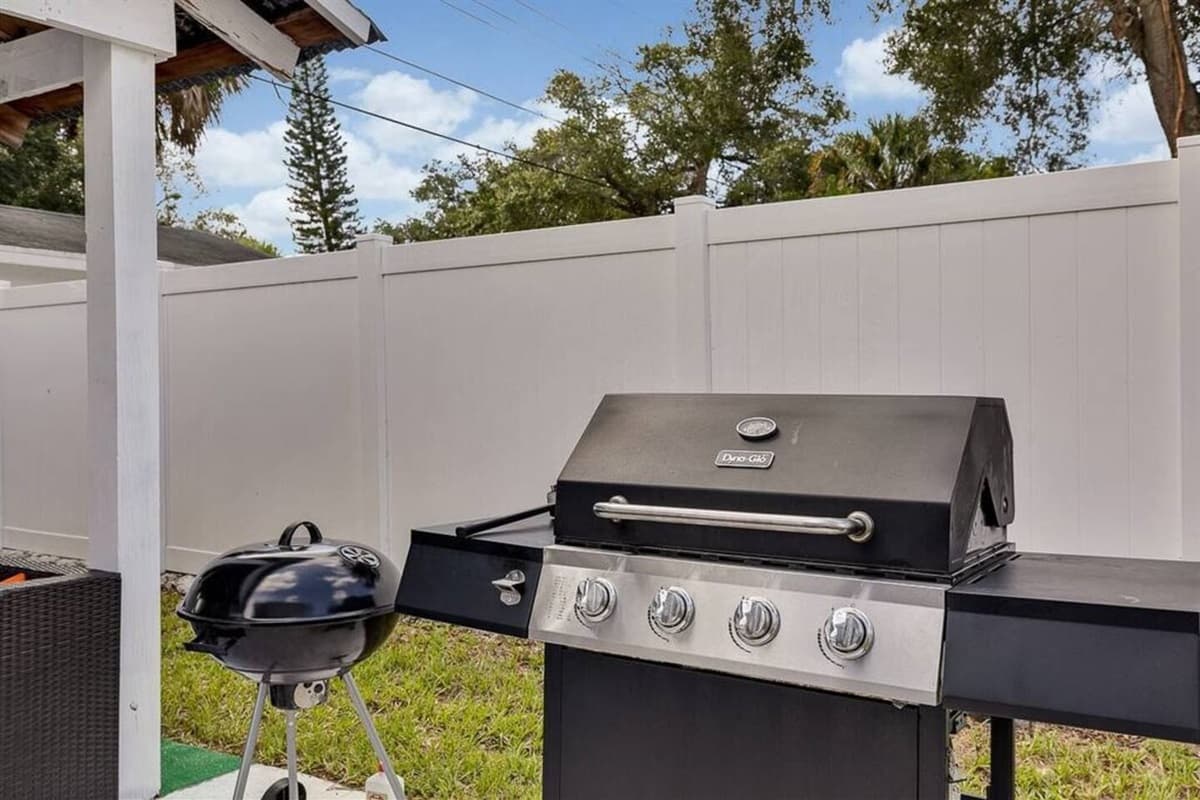 Lovely backyard with comfortable sitting area and griller. Enjoy good food while bonding with family and friends without worrying about the cold weather. If you like this property, send us an inquiry now!